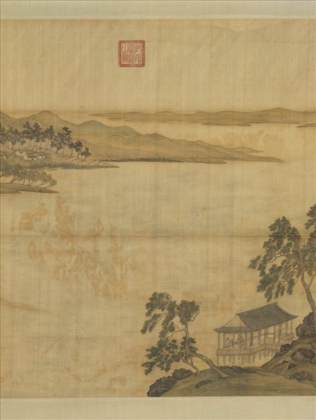 清高其佩風雨歸舟　軸