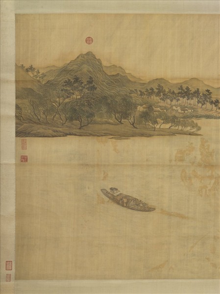 清高其佩風雨歸舟　軸