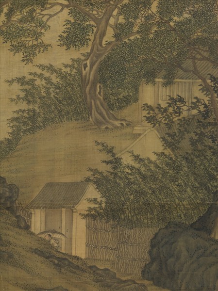 清高其佩風雨歸舟　軸