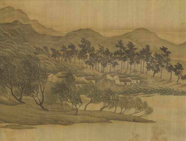 清高其佩風雨歸舟　軸