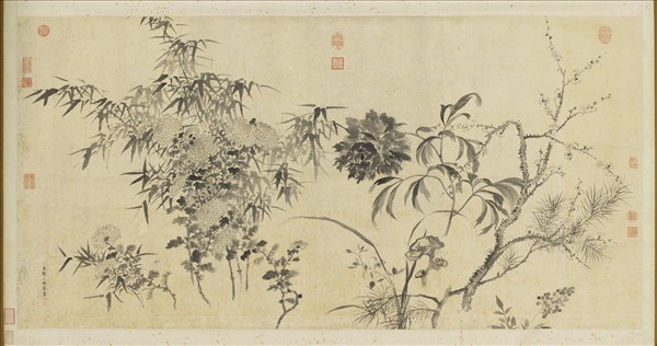 清鄒一桂寫生花卉　軸