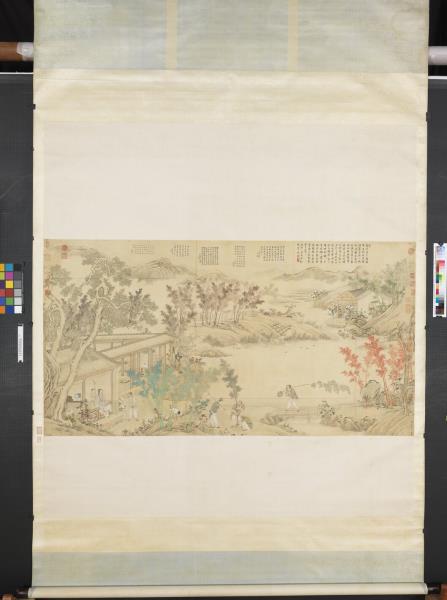 清丁觀鵬畫御筆蒔竹詩　軸