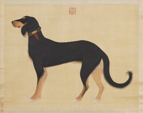 清院本獵犬　軸