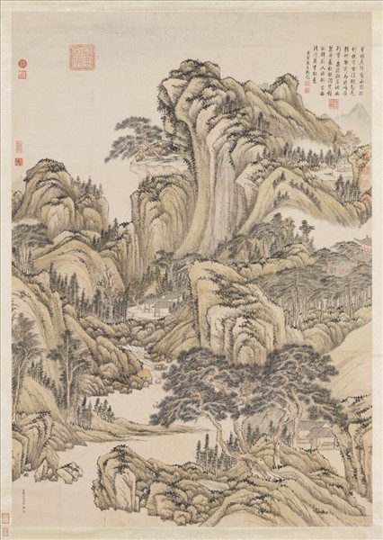 清錢維城畫山水　軸