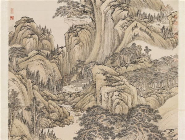 清錢維城畫山水　軸