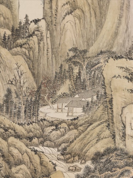 清錢維城畫山水　軸