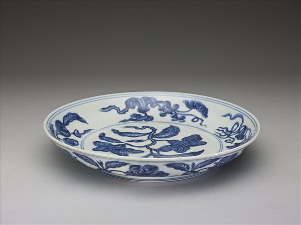 青花花果紋盤