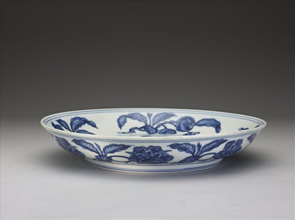 青花花果紋盤