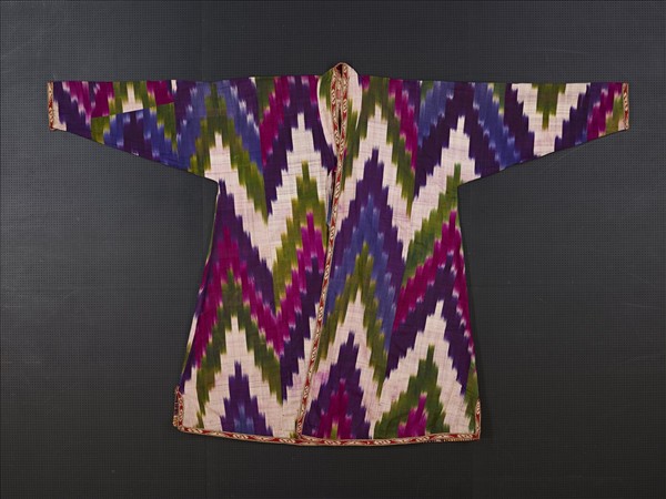 烏茲別克 多彩山形紋伊卡外袍