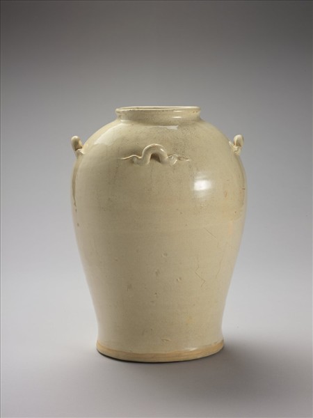 越南 12-13世紀 灰釉四繫罐