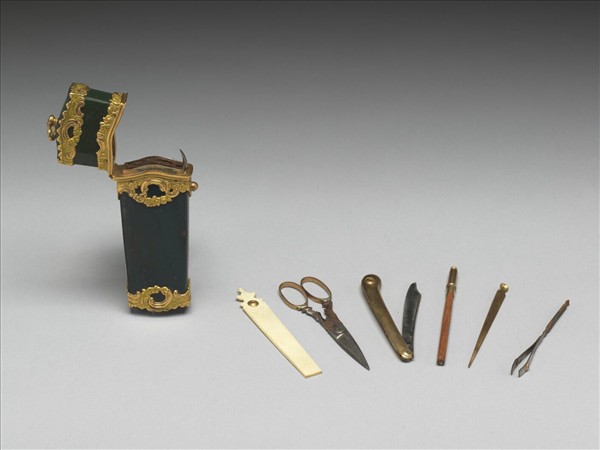 銅鍍金嵌碧綠石修妝匣