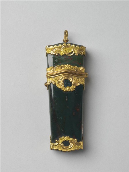 銅鍍金嵌碧綠石修妝匣