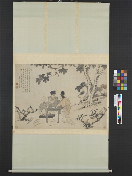 清朱耷東坡朝雲圖　軸