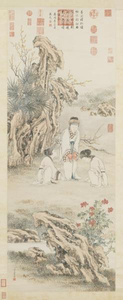 清金廷標長至添線圖　軸