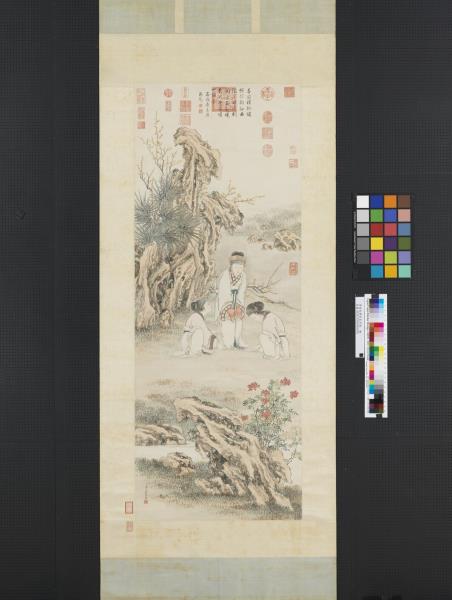 清金廷標長至添線圖　軸