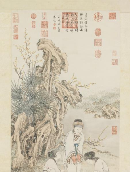 清金廷標長至添線圖　軸