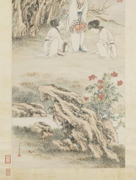 清金廷標長至添線圖　軸