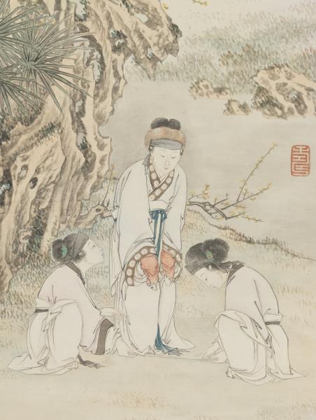 清金廷標長至添線圖　軸