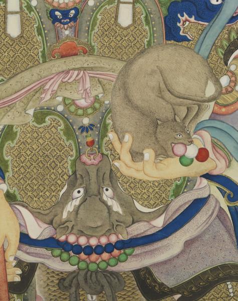 清姚文瀚畫北方多聞天王像　軸