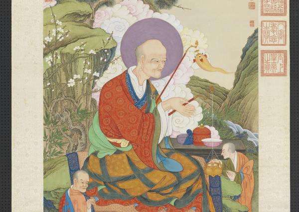 清姚文瀚畫第一阿迎阿機達尊者　軸