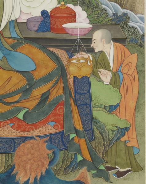 清姚文瀚畫第一阿迎阿機達尊者　軸