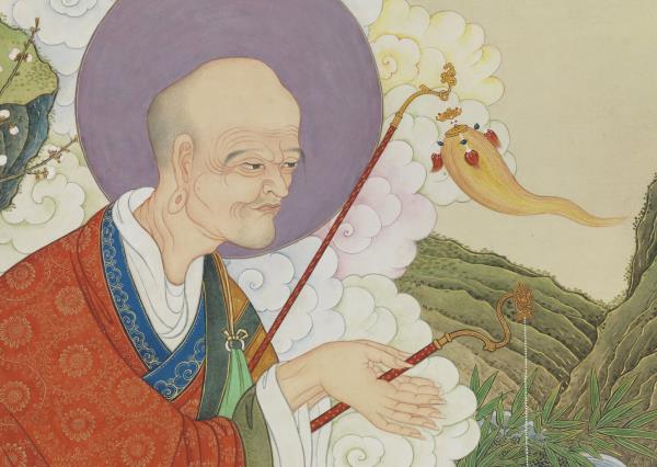 清姚文瀚畫第一阿迎阿機達尊者　軸