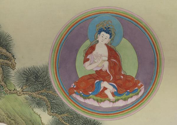 清姚文瀚畫第一阿迎阿機達尊者　軸