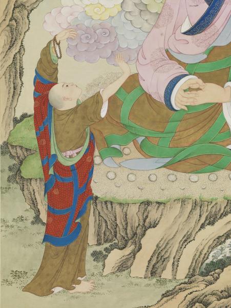 清姚文瀚畫第二阿資答尊者　軸