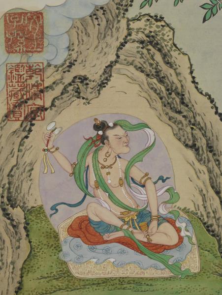 清姚文瀚畫第二阿資答尊者　軸