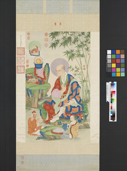 清姚文瀚畫第六拔哈達喇尊者　軸