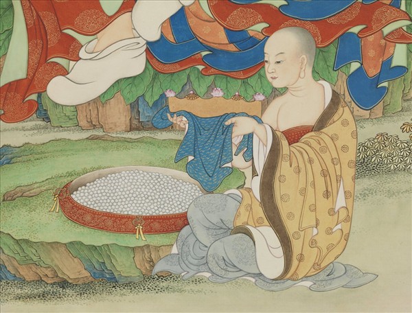 清姚文瀚畫第六拔哈達喇尊者　軸