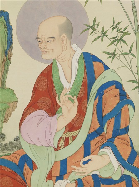 清姚文瀚畫第六拔哈達喇尊者　軸