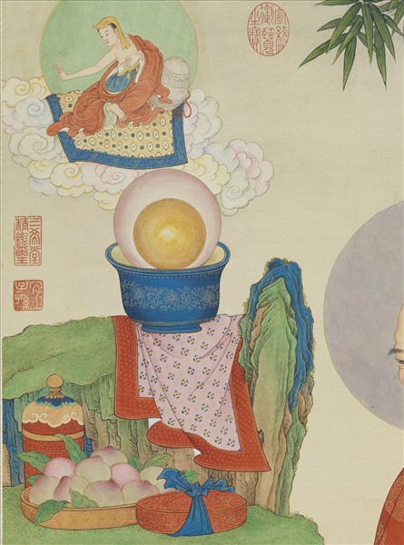 清姚文瀚畫第六拔哈達喇尊者　軸