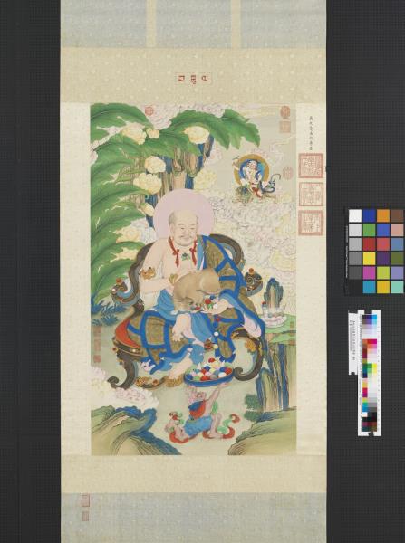 清姚文瀚畫第九拔嘎沽拉尊者　軸