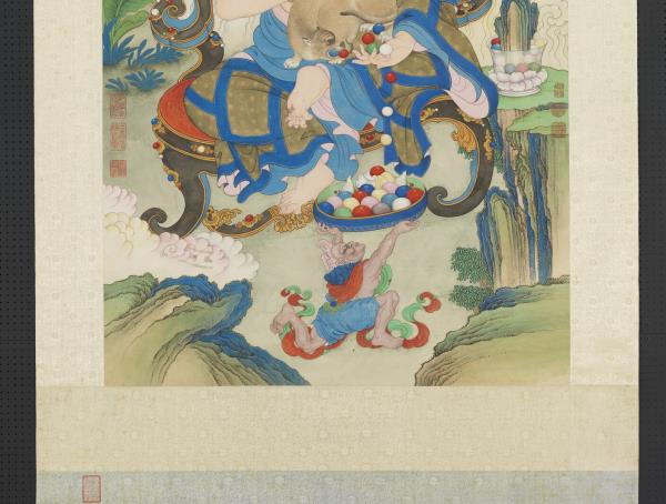 清姚文瀚畫第九拔嘎沽拉尊者　軸