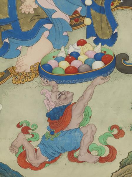 清姚文瀚畫第九拔嘎沽拉尊者　軸