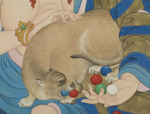 清姚文瀚畫第九拔嘎沽拉尊者　軸