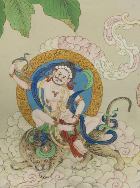 清姚文瀚畫第九拔嘎沽拉尊者　軸