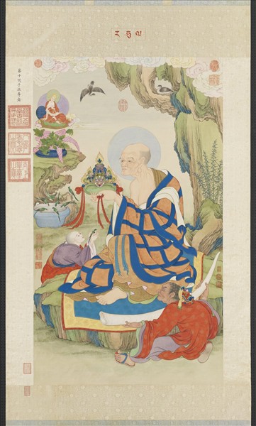 清姚文瀚畫第十喇呼拉尊者　軸