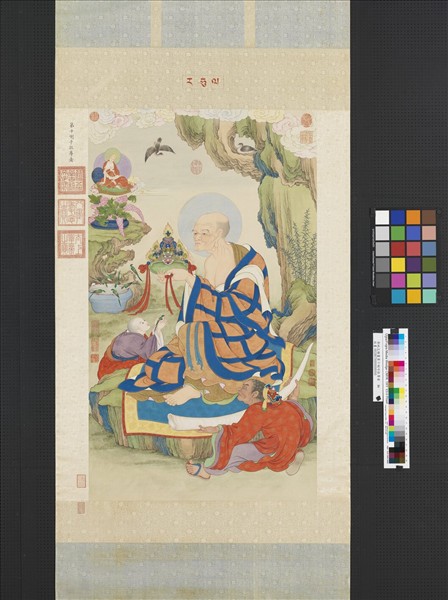 清姚文瀚畫第十喇呼拉尊者　軸