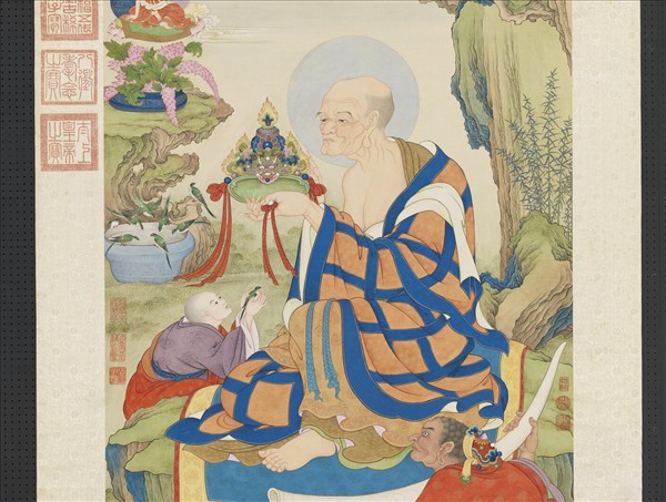 清姚文瀚畫第十喇呼拉尊者　軸