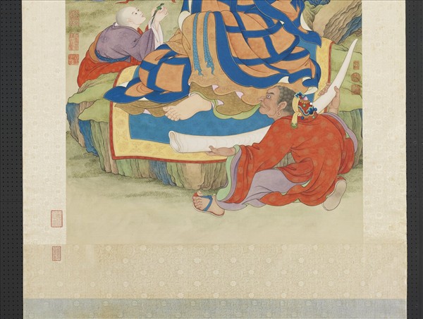 清姚文瀚畫第十喇呼拉尊者　軸