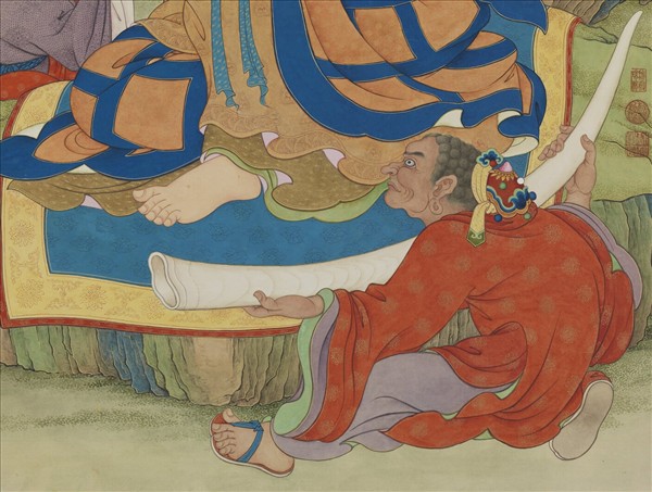 清姚文瀚畫第十喇呼拉尊者　軸