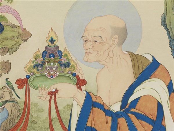 清姚文瀚畫第十喇呼拉尊者　軸