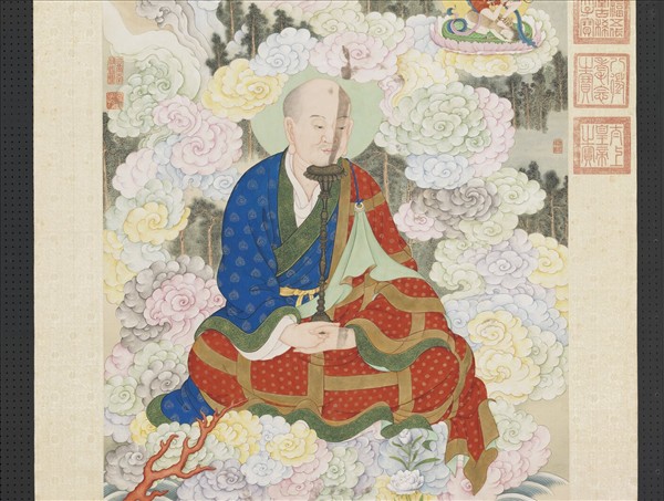 清姚文瀚畫第十一租查巴納答嘎尊者　軸