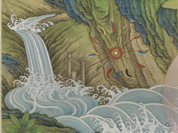 清姚文瀚畫第十二那楂拔哈喇錣雜尊者　軸