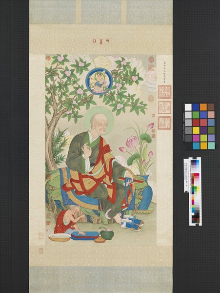 清姚文瀚畫第十三巴那塔嘎尊者　軸