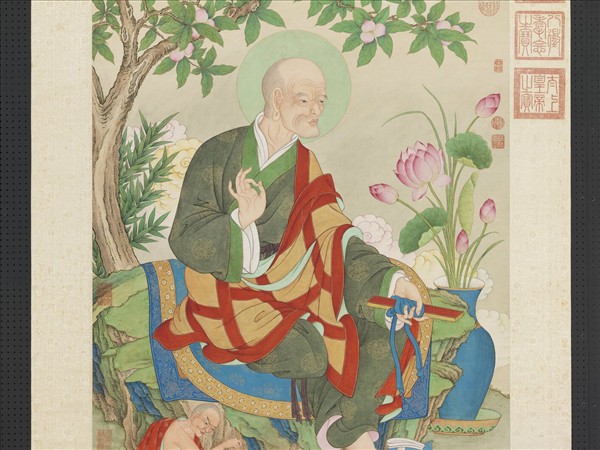 清姚文瀚畫第十三巴那塔嘎尊者　軸