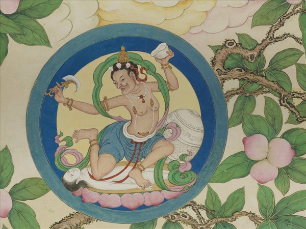 清姚文瀚畫第十三巴那塔嘎尊者　軸