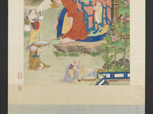 清姚文瀚畫第十四納阿噶塞納尊者　軸